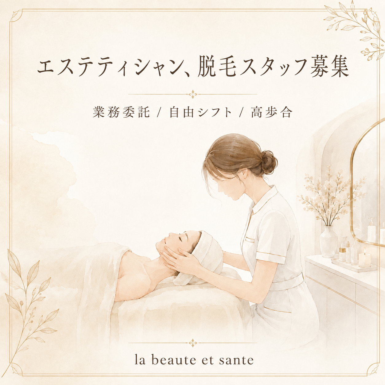 エステティシャン、脱毛スタッフ募集 — la beaute et sante